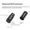 Black Metal Shell 3 Pin Audio Plug Gold Plated Contacts Right Angle XLR Adapter  for Speaker System
