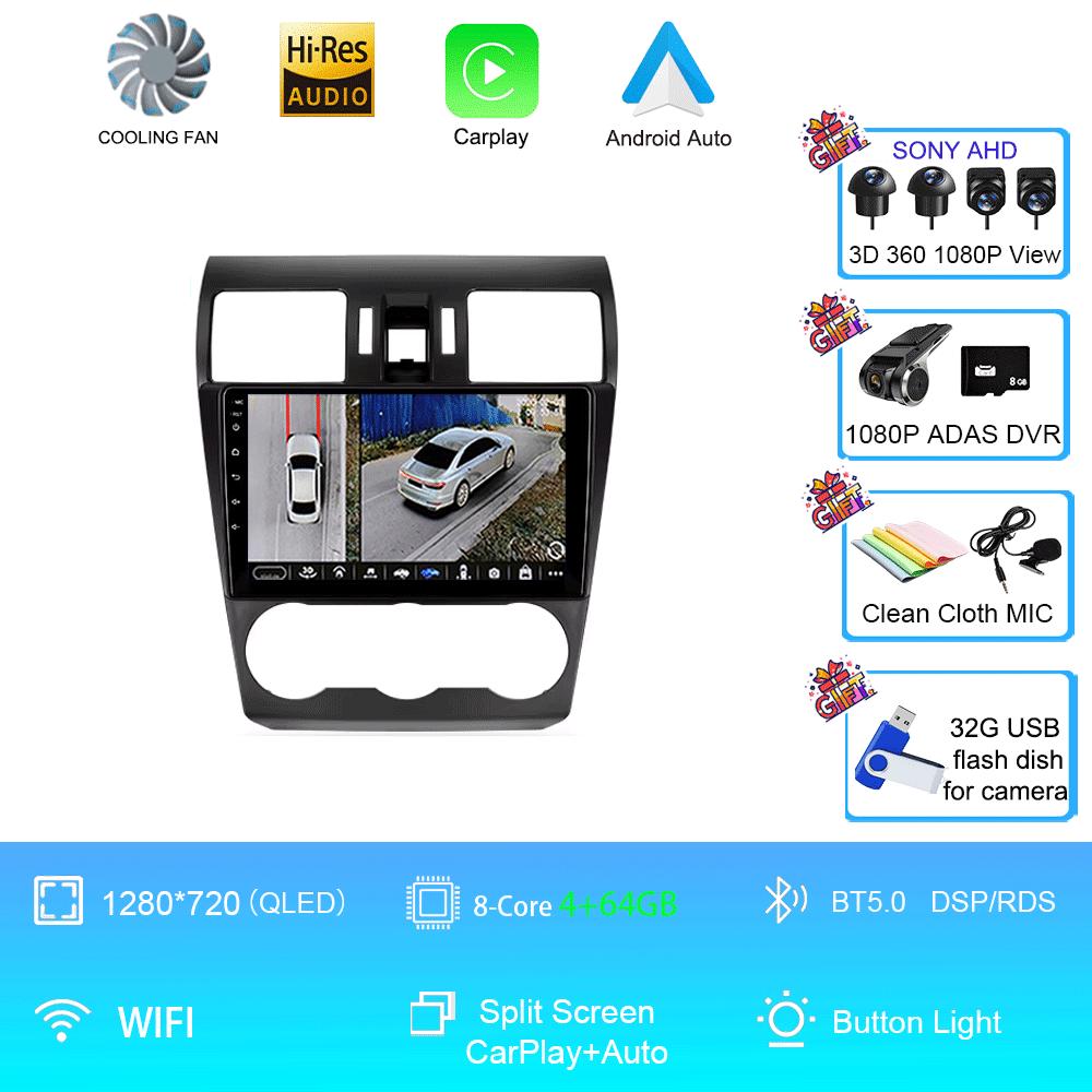 Car Radio Android 14 Stereo For Subaru Forester XV WRX 2012- 2015 For Impreza Multimedia Video Player Navigation GPS Head Unit