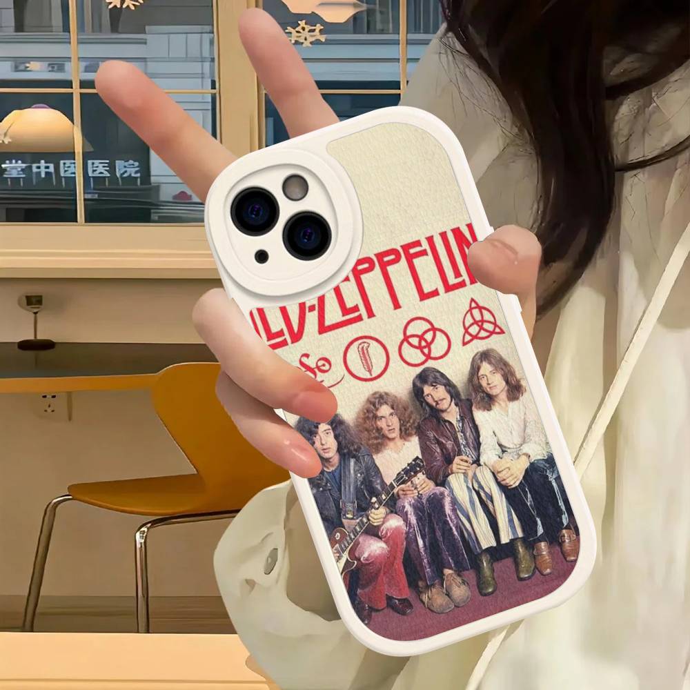 Rock Band L-Led Zeppelin For IPhone 16 15 14 16E 13 12 11 Pro Max Plus Phone Leather Case