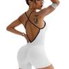 JYL Contrast Camisole Yoga Jumpsuit Sleeveless Quick Dry Ribbed