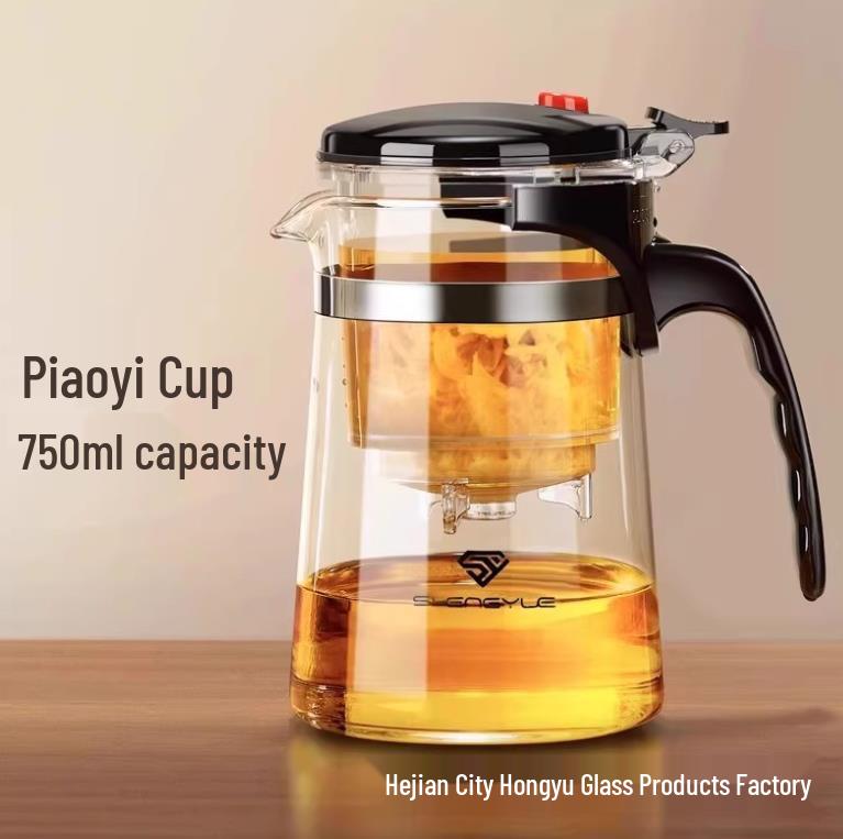 Heat-Resistant Borosilicate Glass Teapot with Removable Filter and Infuser