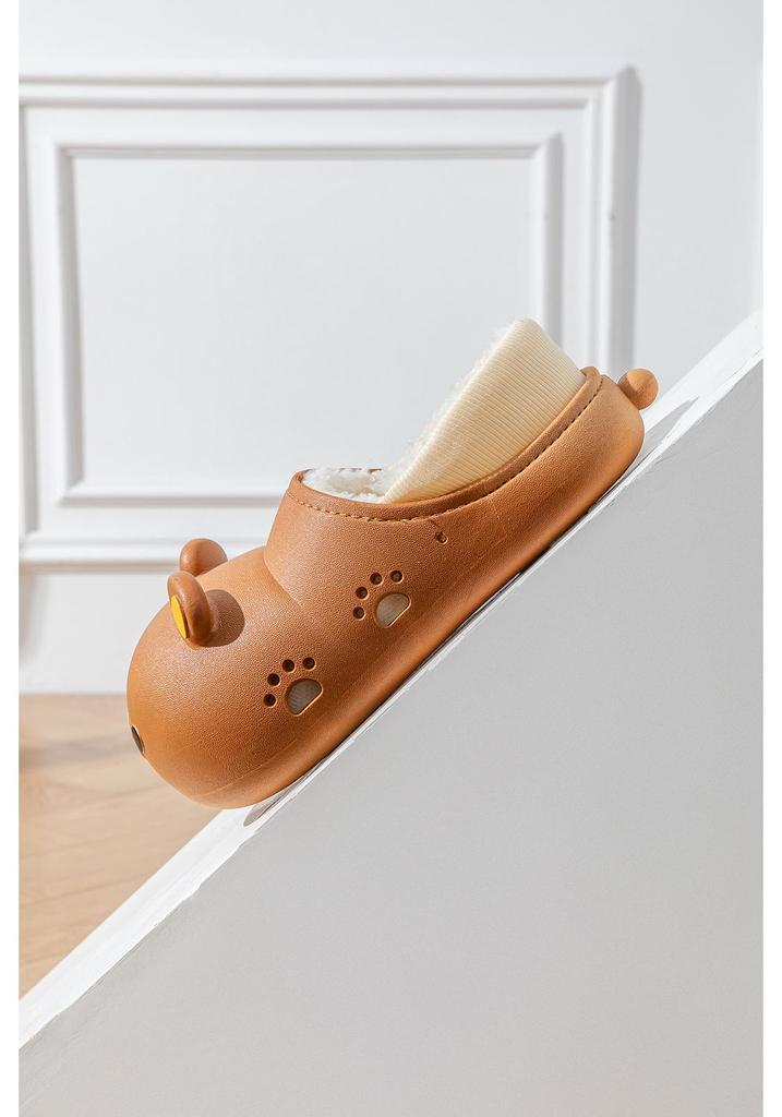 2025 Rilakkuma Cotton Slippers: Warm Winter Closed-Toe Little Bear Design for Girls