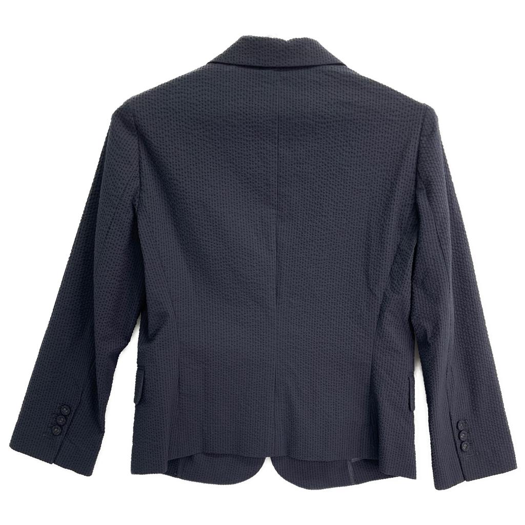 Theory Navy Seer Suit Shrunken Blazer Jacket Jacket 2 NavyUsed