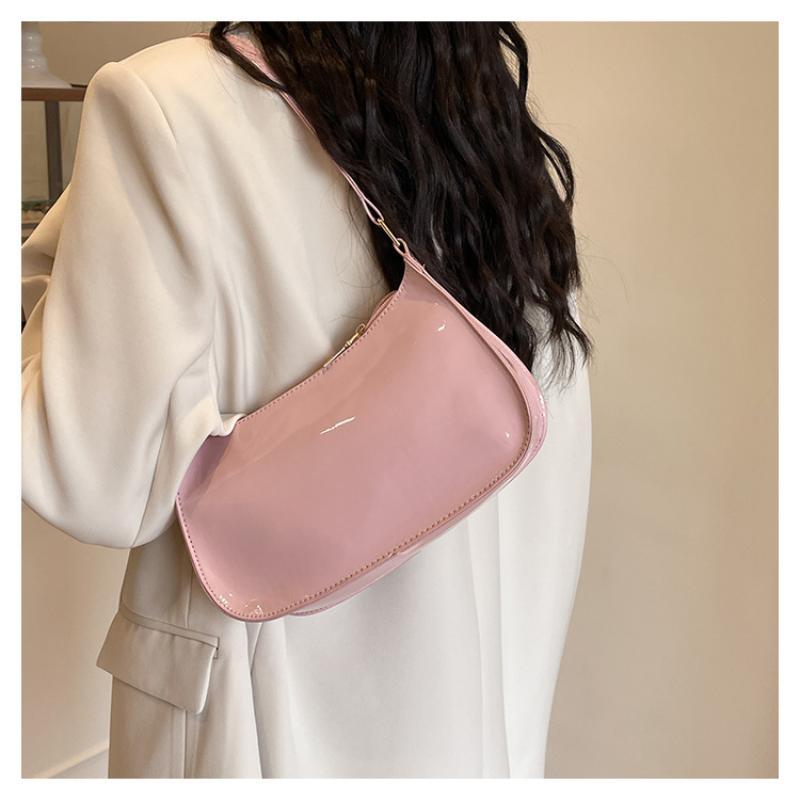 Koreanisches Designer Damen Leder Schultertasche Reißverschluss Handtasche Lässige Tote für Mädchen Tägliche Nutzung Geschenk