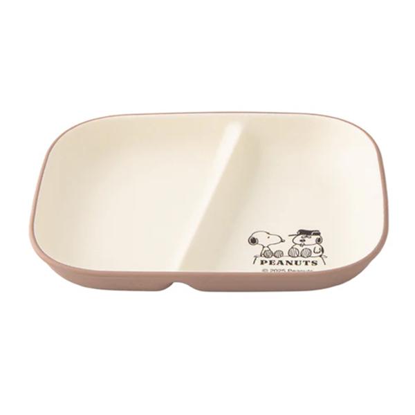 PEANUTS Snoopy Lunch Plate Square ( CONTENT and HAPPY ) Snoopy Japan NEW