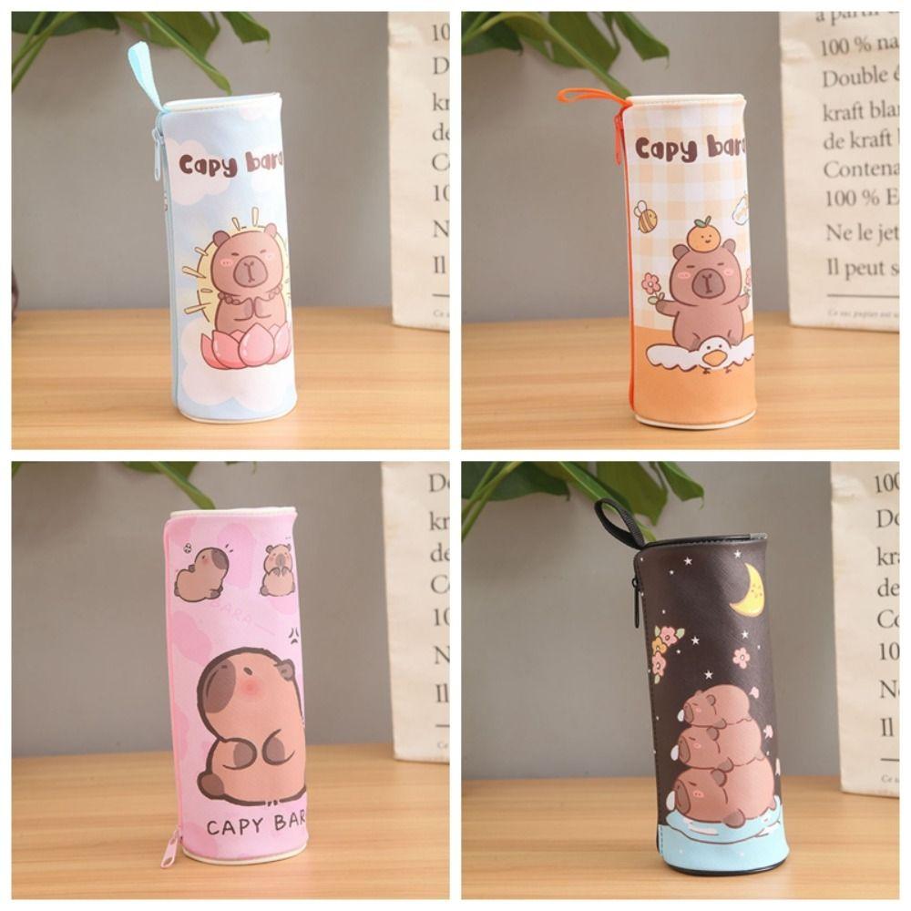 Kawaii Capybara Pencil Bag Aesthetic Stationery Bag Storage Bag Cute Pencil Case  Desktop Organizer