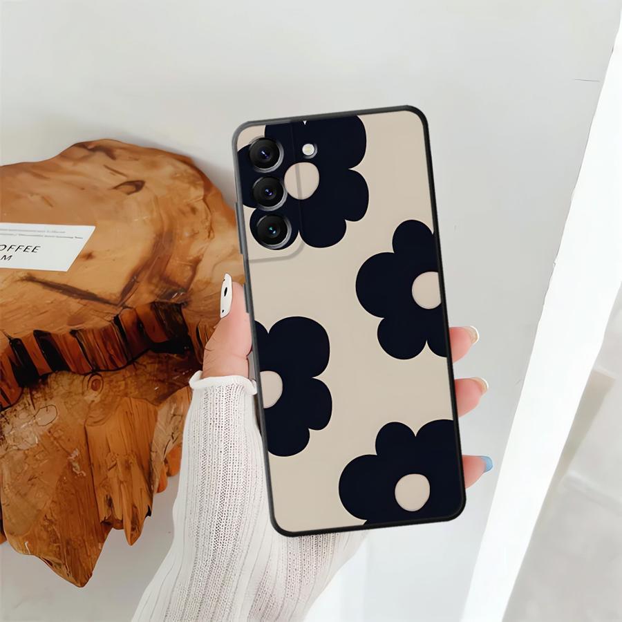 Simple Pattern Case for Samsung Galaxy A03 A40 A16 A20 A13 A30 A15 A50 A10 A12 A70 A06 A05 A04 Black Soft Phone Cover