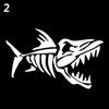 Bil Snygg fisk Fishbone Bildekal Motorcykeldörr Windown Tail Dekal