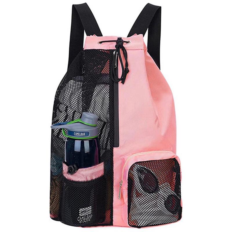 Mesh Drawstring Swimming & Beach Backpack