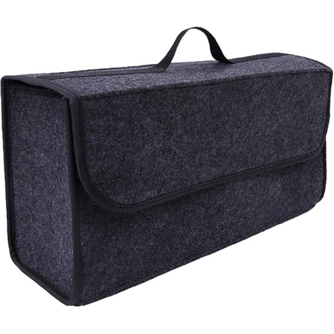 Car Storage Bag, Car Soft Storage Box Trunk Bag Travel Storage Organizer Holder Car Accessories Deep Grey