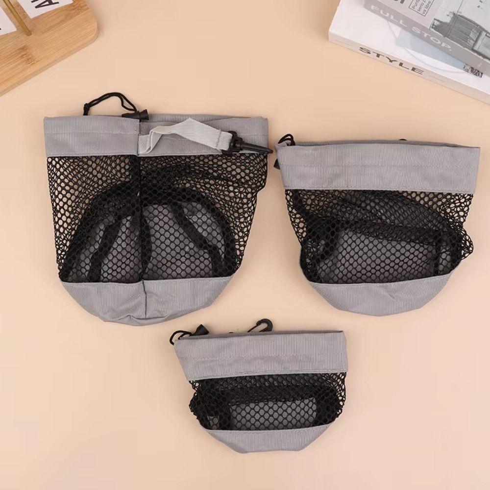Portable Mesh Golf Ball Pouch Drawstring Closure Golf Ball Holder Golf Net Bag  Golf Accessories