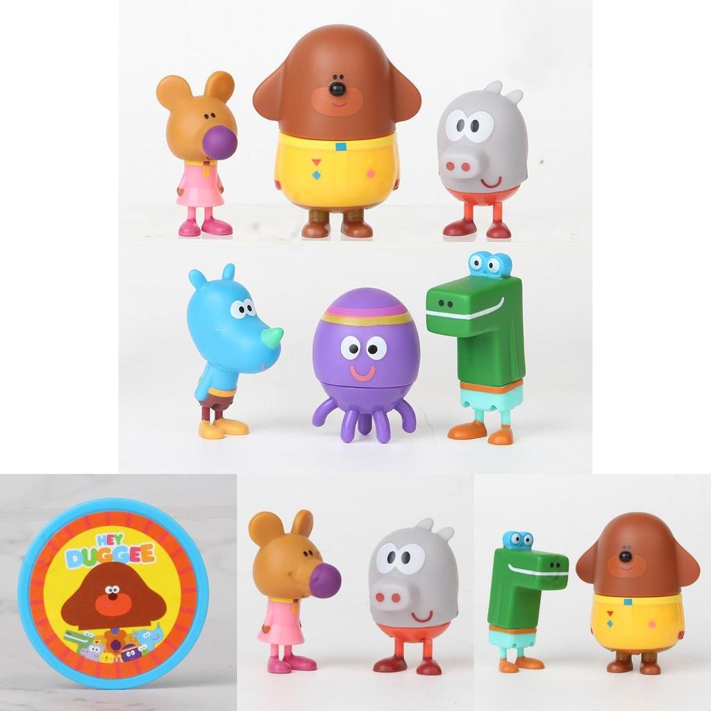 Delightful Hey Duggee 6-piece Action Figure Toy Set With Badge Perfect For Kids Xmas