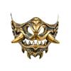 Verkleidung Cosplay Rote Prajna Maske Halbgesichtsmaske Japanische Maske Spielzeug Aufführung Samurai Cosplay Maske Geschenk