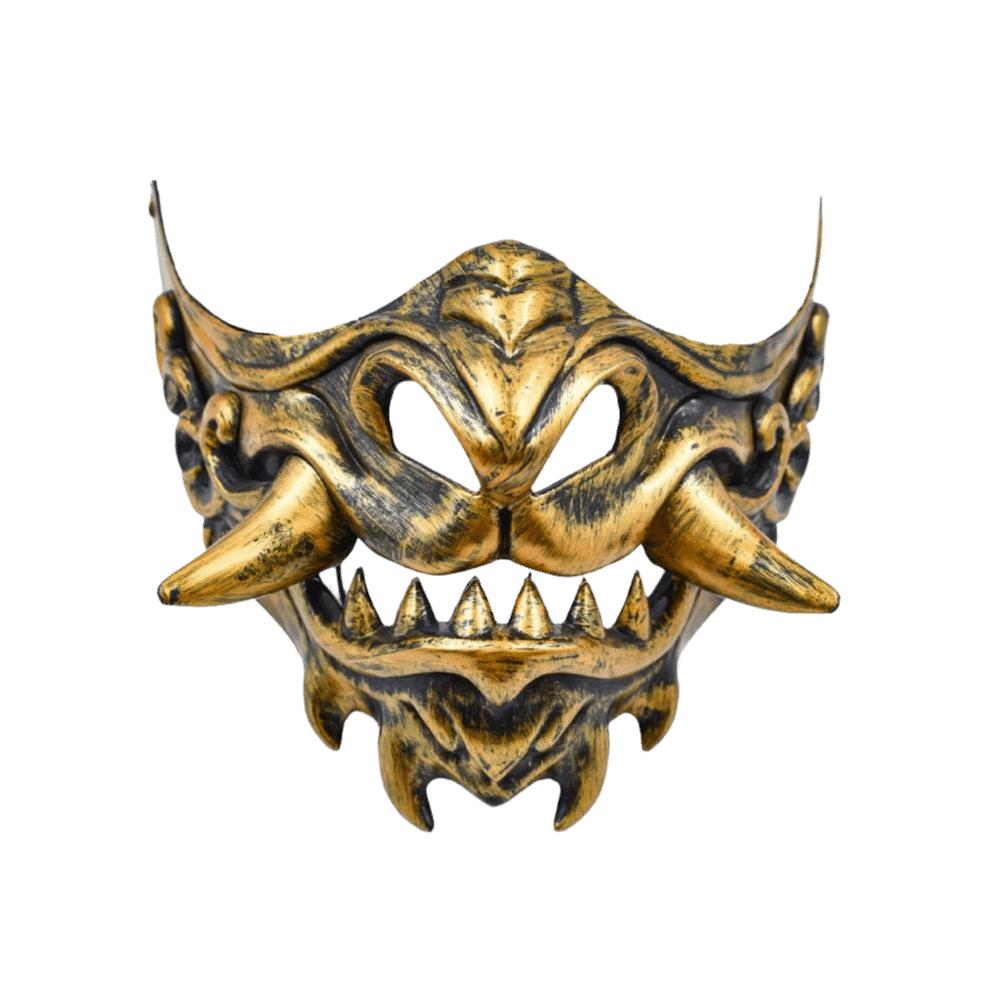 Verkleidung Cosplay Rote Prajna Maske Halbgesichtsmaske Japanische Maske Spielzeug Aufführung Samurai Cosplay Maske Geschenk
