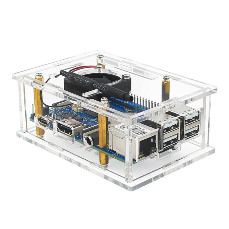 Clear Acrylic Protective Case For PI 4A Components Enhances Cooling And Visibility Durability