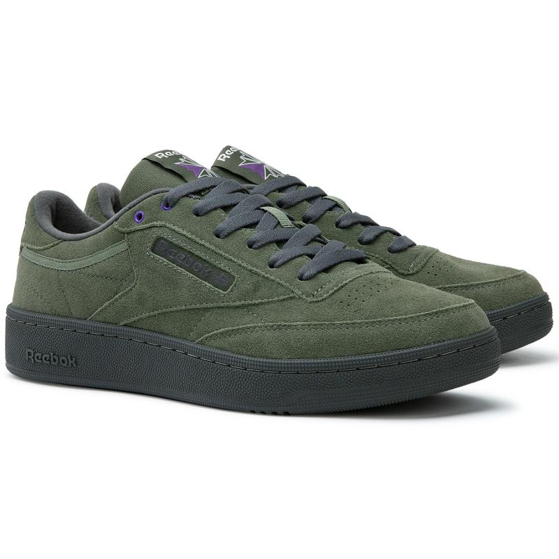 Reebok CLUB C 85 W+ Low Top Skateboard Shoes Unisex Green Sneakers 24FRC901U0GL4