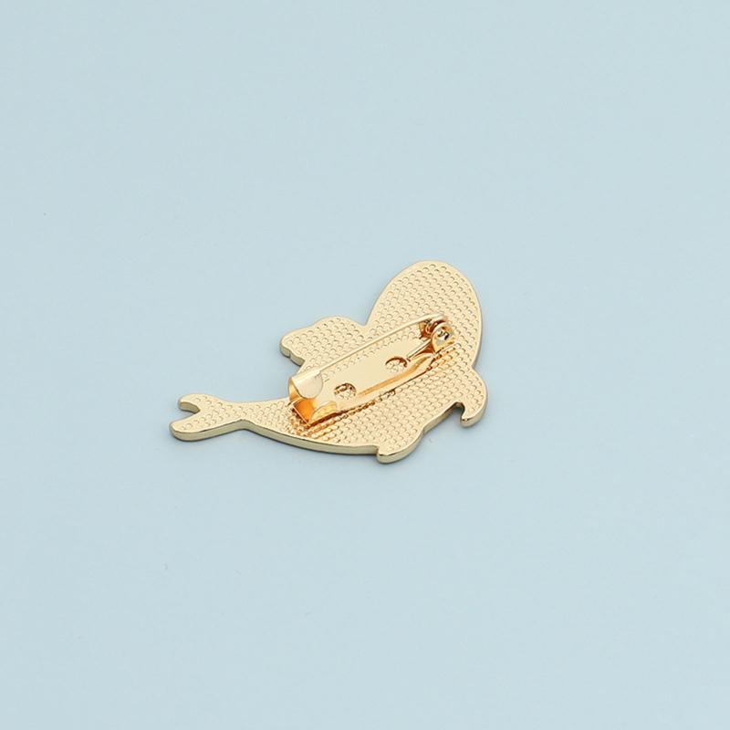 Alloy Couples Lapel Pin Whale and Girl Shaped Punk Romantic Goth Halloween Enamel Badges Brooches Pins for Backpacks