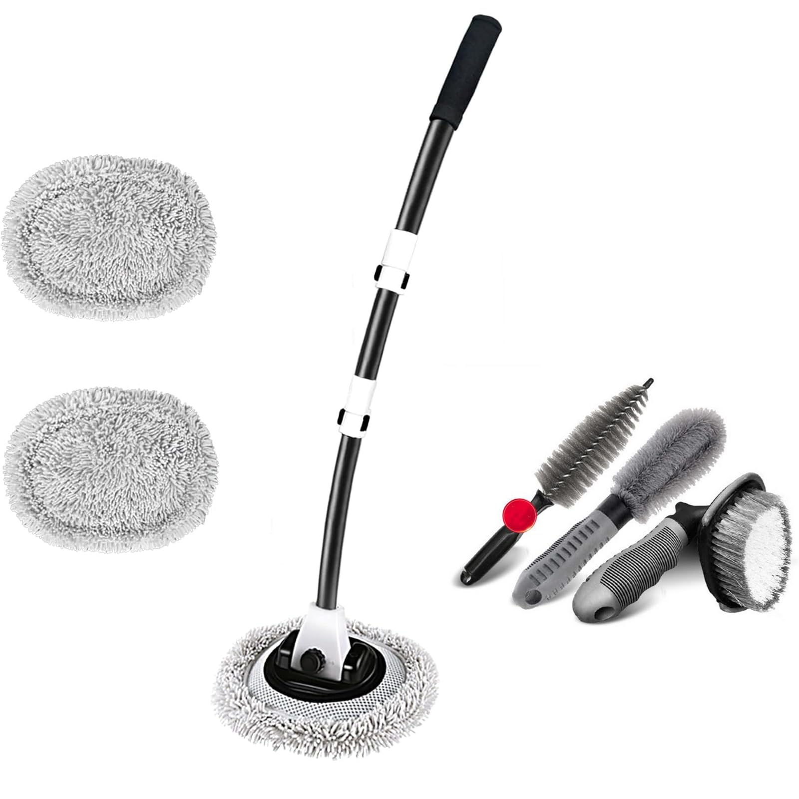 

KOCOMART Автомойка Автомойка Алюминиевая Автомойка Мягкая Мойка Автомобиля Влажная и Сухая Царапины Вода Быстрая Мойка Автомобиля Пыль Вода Автомобиль Внедорожник Грузовики x Щетка для Колес и Шин