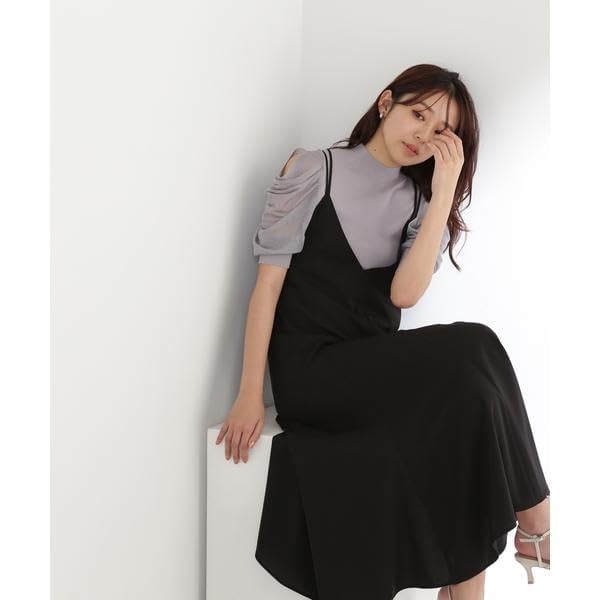 Beauty Casual Cami Charcoal [Natural Basics] Dress, V-neck Dress, Women's,