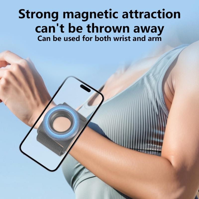 Magnetic Phone Wriststrap Stand Holder For  Convenience And Multiple Angle Viewing Navigation Sports Stability