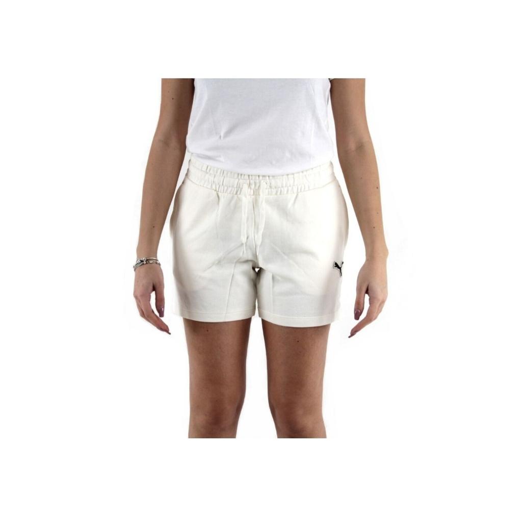 Puma Better Essentials Logo Comfortable Elastic Solid Color Casual Shorts Women shorts White 680974-99