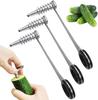 Piranha Spiral Cutting Machine Stainless Steel Spiral Cutter for Veggies Portable Cucumber Potato Carrot Slicer Cutter