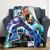 Cybernetic Heroes Adventure Flannel Blanket Super Soft Warm Cozy Blanket For Sofa Bed Office Travel Allseason Home Decor Gift