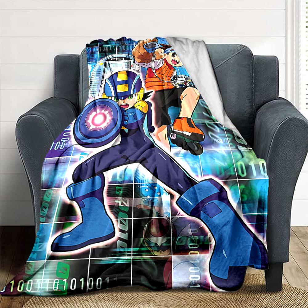 Cybernetic Heroes Adventure Flannel Blanket Super Soft Warm Cozy Blanket For Sofa Bed Office Travel Allseason Home Decor Gift