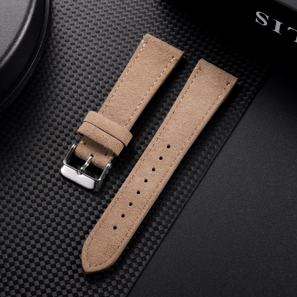 Wristband 20mm 22mm Soft Suede Watch Strap Gray Brown Watch Band Quick Release Calfskin Bracelet for Omega Women&Men Accessories