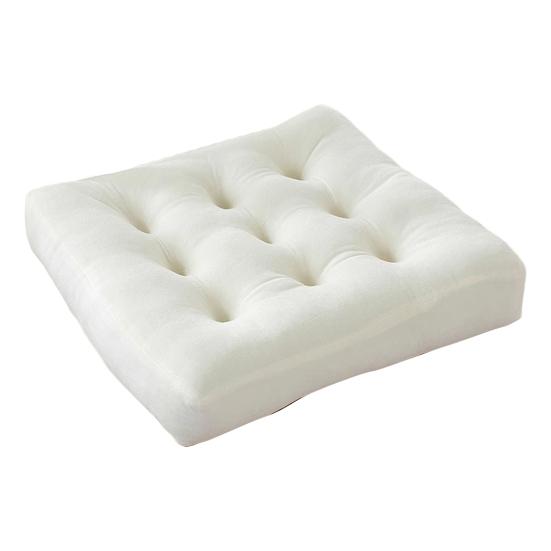 Square Seat Cushion 16x16 Inches Solid Color Stuffed Chair Pad Velvet Thick Seat Cushion for Dining Chair Floor Home Office