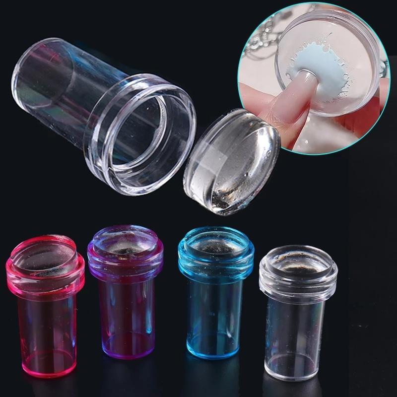 1 Set Silicone Nail Stamper Stamping Kits Scraper French Manicure Soft Transfer Printing for Nail Polish Templates Tools