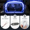 RGB 5M Car Rear Trunk Brighten LED Strip Multifunctional for Waterproof Flexible Light APP Control Connector Plug & Play 12V