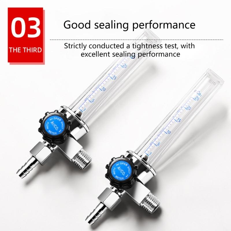 Argon CO2 Regulator Flowmeter Featuring Clear Tube For Clear Gas Flow Monitoring And Antislip Connection