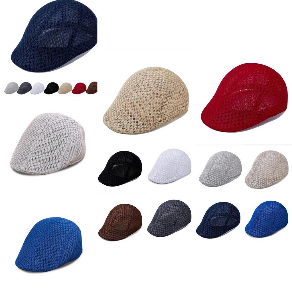 Elegant And Timeless Summer Mens Breathable Mesh Beret For Effortless Style