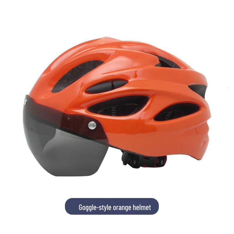 Unisex Adjustable Safety Helmet with Magnetic Windproof Goggles - One-piece Design