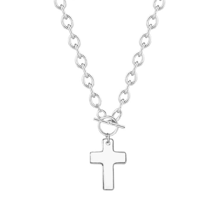 Подвеска-крестик на шею, 14K позолоченная цепочка, модный женский аксессуар, цепочка на ключицу