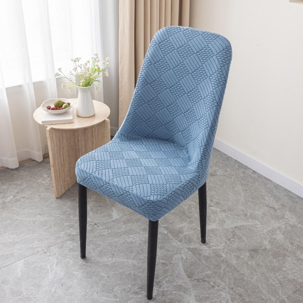 

Elastic Chair Cover Arc Dustproof Cover High Quality Dining Chair Protector Cover Home озеро синього кольору