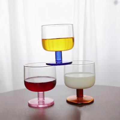 High-value Transparent Glass Household Thick-bottomed Small Wine Glass Creative Round Pier Bantam Cup Women's Special Wine Glass
