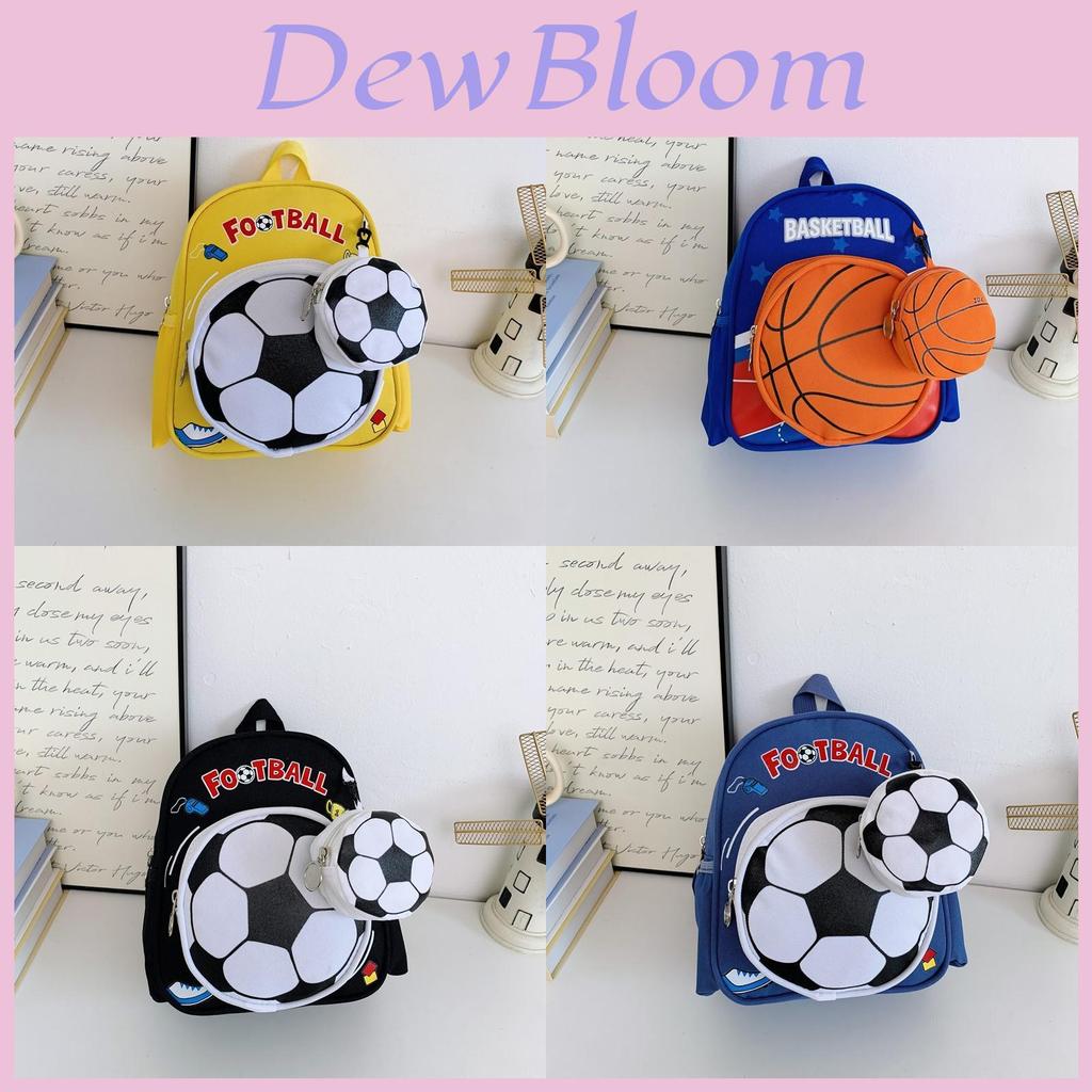 Cartoon Soccer Kids Backpack With Breathable Nylon For Preschool Boys And Girls