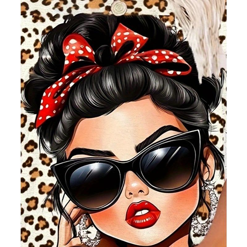 Ladies' 3D Leopard Print Retro Pattern T-shirt Casual Short Sleeved Round Neck Retro Shirt