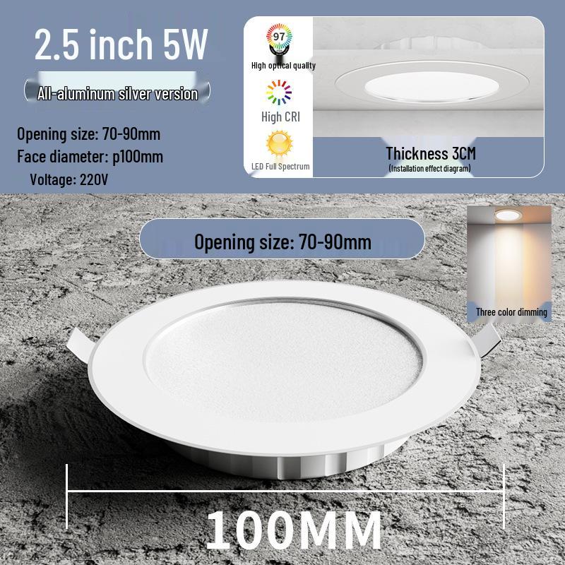 Ultra-Thin LED Downlight: 4-6 Inch Recessed Ceiling Spotlight