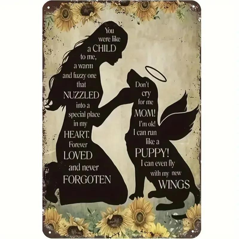 Dog Vintage Metal Tin Sign Wall Art Decor For Home Backyard Vet Pet Gifts For Pet Dog Lover