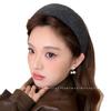 Gray Wide-Brim Headband for Women: 2025 Chic Fashion, High Skull Top, Autumn/Winter Hair Accessory