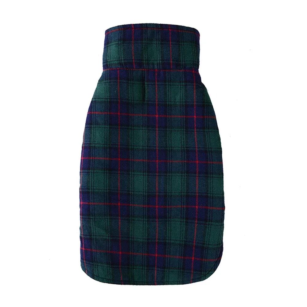 Pet Dog Cotton Vest Coat Plaid British Style Plaid Pet Vest Winter Coat Warm Dogs Apparel Jacket For Cat Small Medium Dog