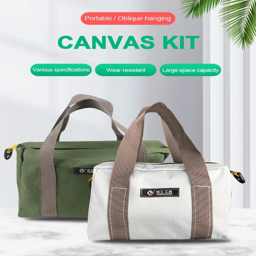 Creative Large Capacity Storage Tool Bag Multi-function Thickened Canvas Electrician Bag Hand Tool Carry Organizer Tote Bag