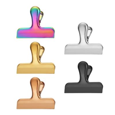 8Pcs Metal Hinge Clip File Paper Clamps for Craft Food Bag Photo Drawing Board Stainless Steel Clip for Kitchen Office