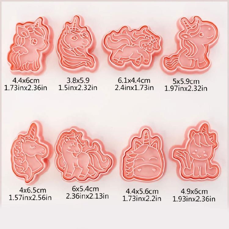 Plastic Biscuit Mold Cookie Embossing Moulds Single Horn Horse Shape Cookie Mold