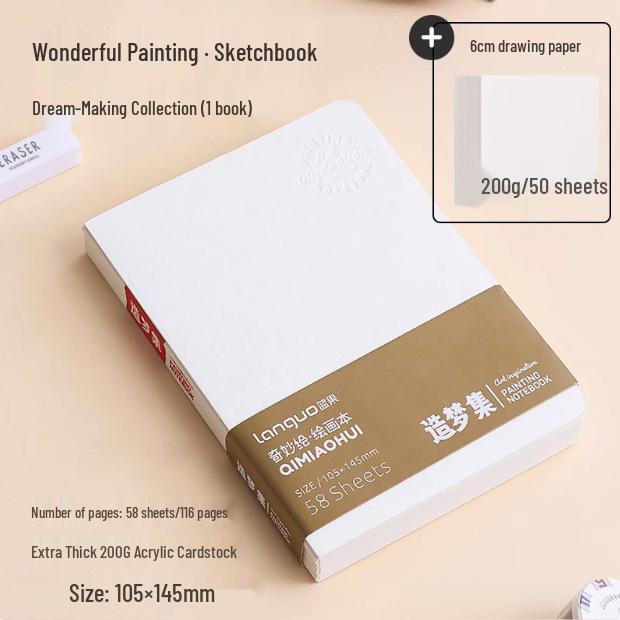 Compact Blue Sketchbook for Watercolor & Marker Art