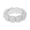 Monaco Simple Temperament, Synthetic Cubic Zirconia Sterling Silver Ring, Same Style for Men and Women, Couple Model, Silver White A23887OX
