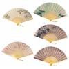 Chinese Style Hand Fan Collapsible Dance Fan Portable Folding Handheld Fan  Party